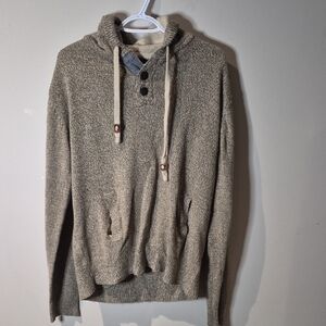 Bluenotes Men's Tan Knit Hoodie Sweater